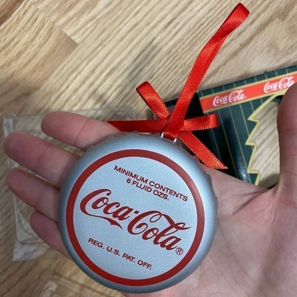 Vintage Coca Cola Christmas Ornament 90s Santa